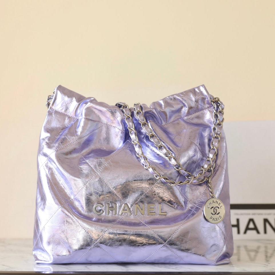 25C Hobo 22 Bag 35cm Violet Metalic Lambskin mysite