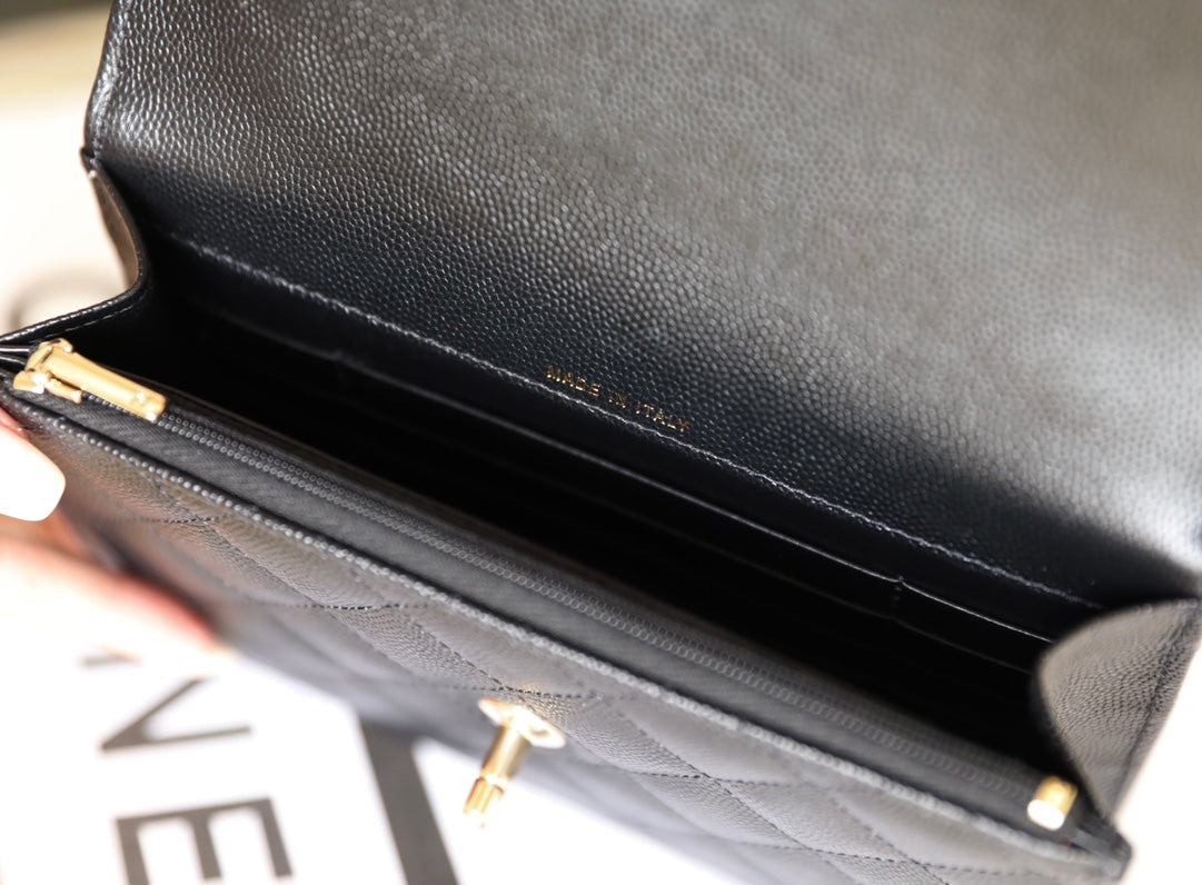 CC 25C Top Handle 18cm Black Grained Calfskin mysite