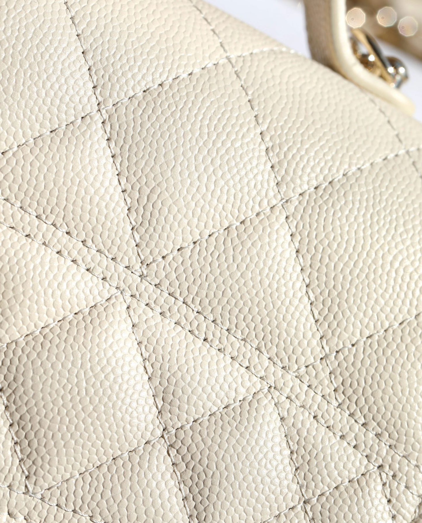 CC 25C Top Handle 18cm Cream Grained Calfskin mysite