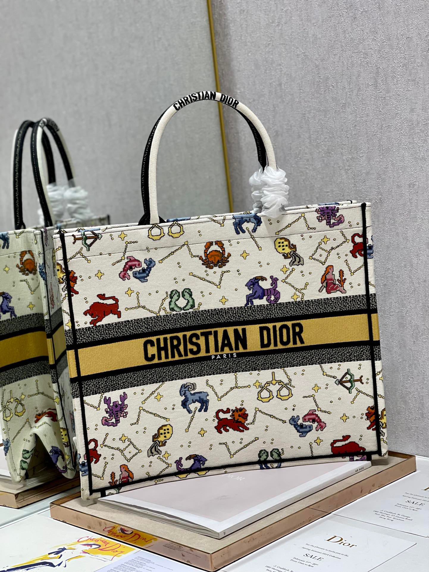 CD Colorful Twelve Constellations Book Tote 42cm Bag Canvas 336606 mysite