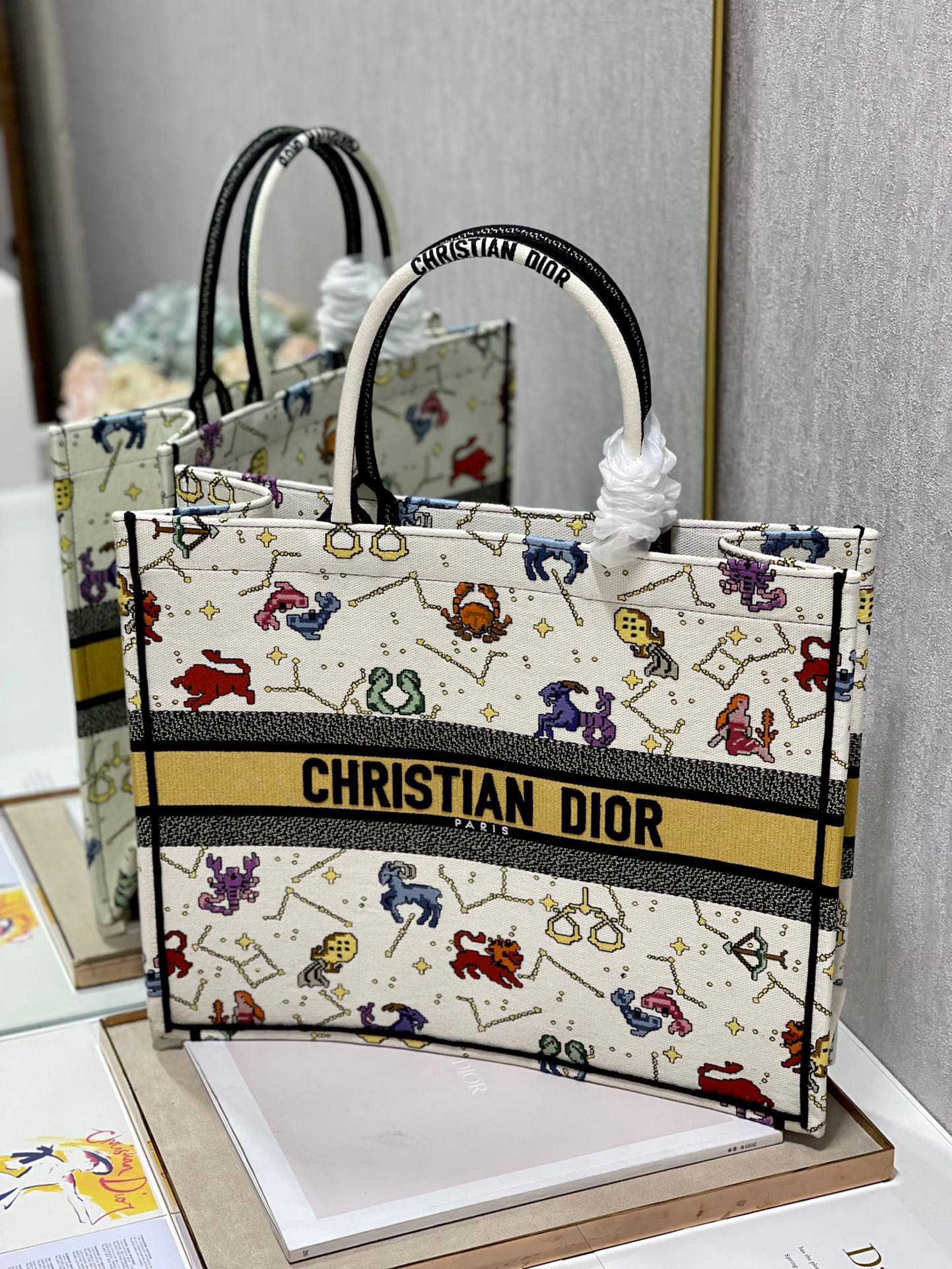 CD Colorful Twelve Constellations Book Tote 42cm Bag Canvas 336606 mysite