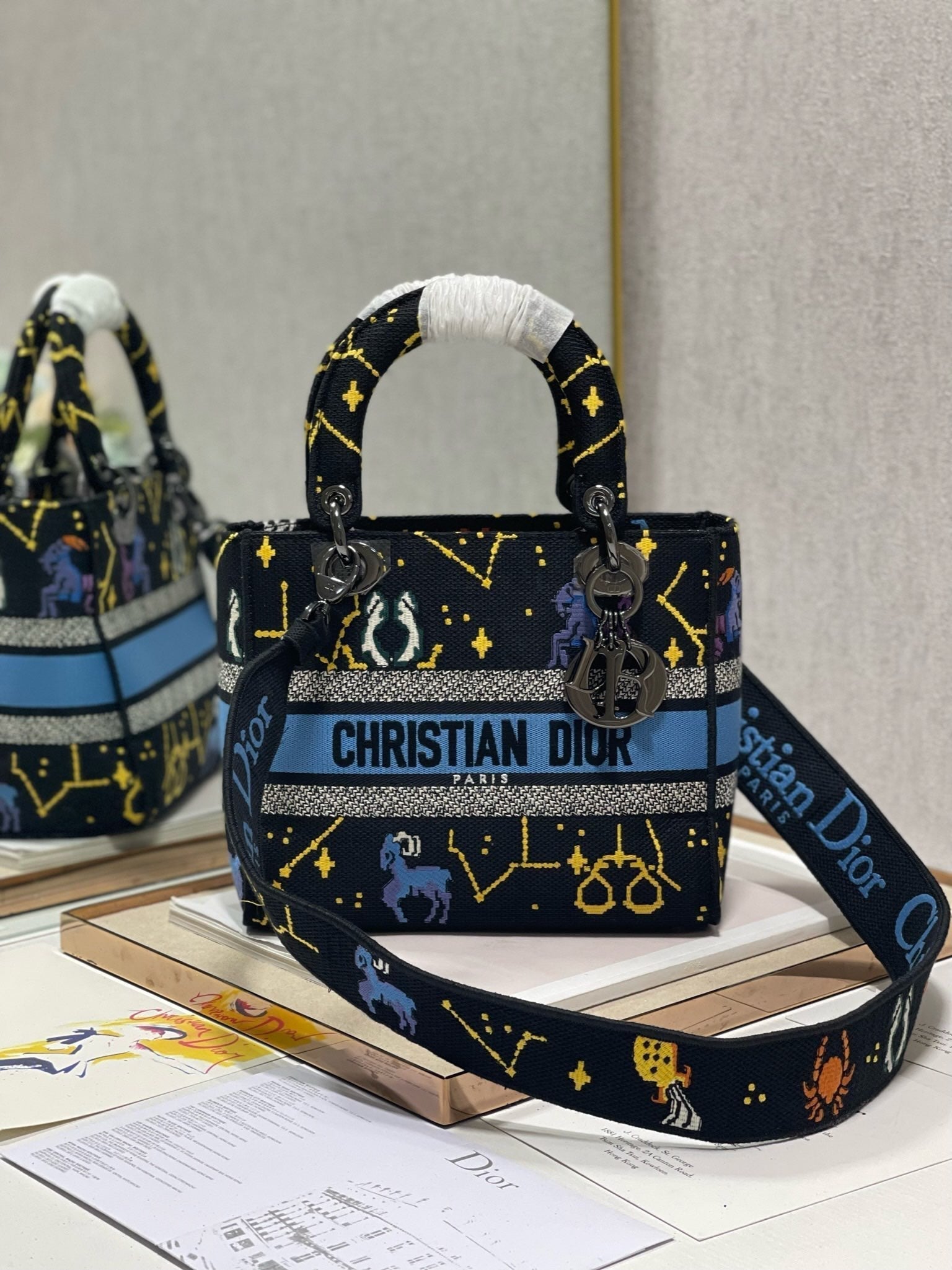 CD Qixi Black 24 Lady Dior Bag Canvas 336654 mysite