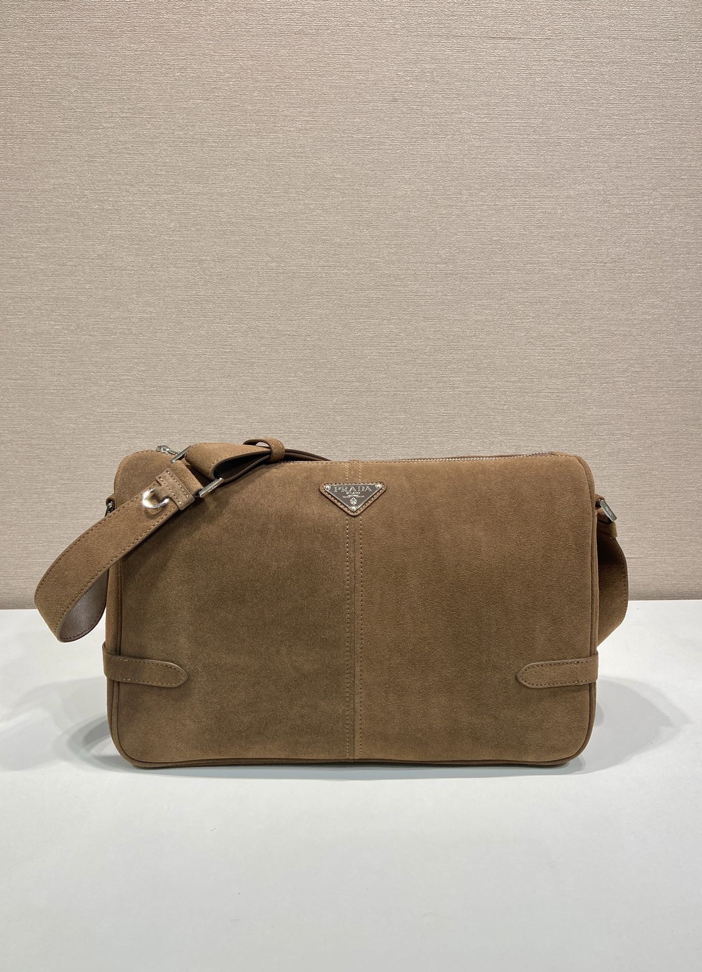 HOBO BAG 35 IN GINGERBREAD SUEDE SILVER LOGO mysite