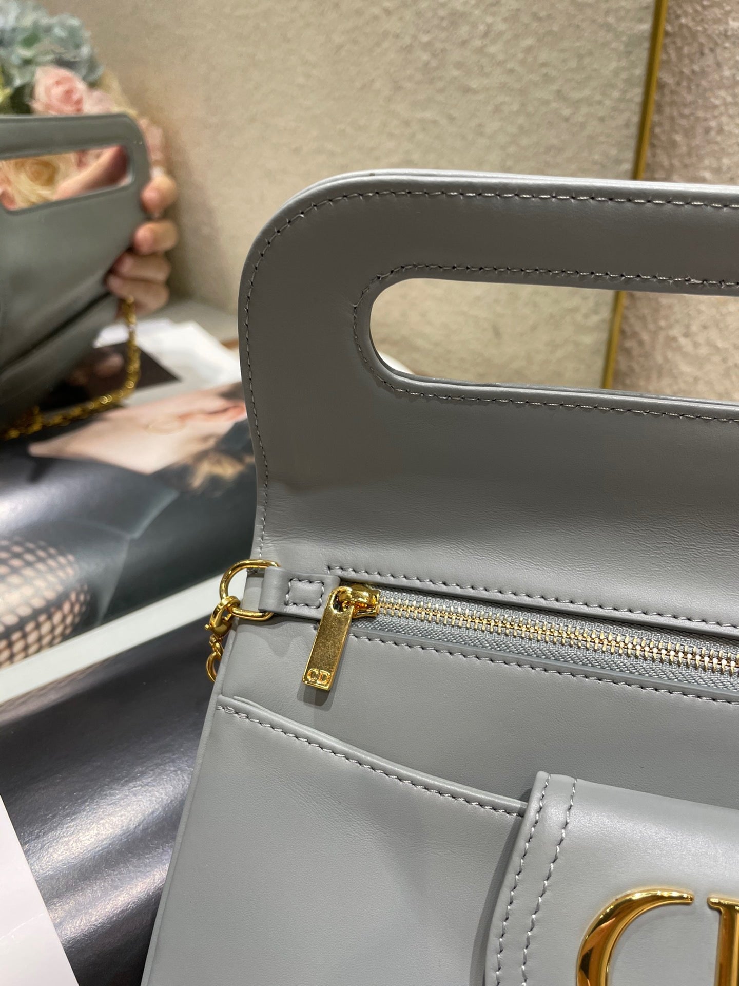 CD Diordouble Bag Blue Calfskin 336780 mysite