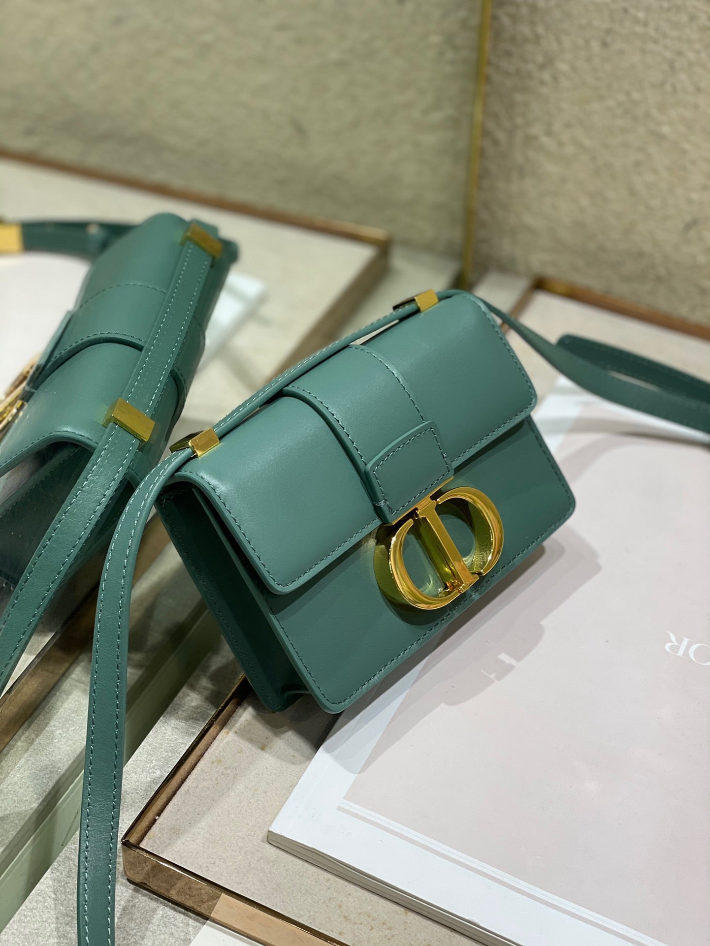 CD Montaigne Bag Green Calfskin 336839 mysite