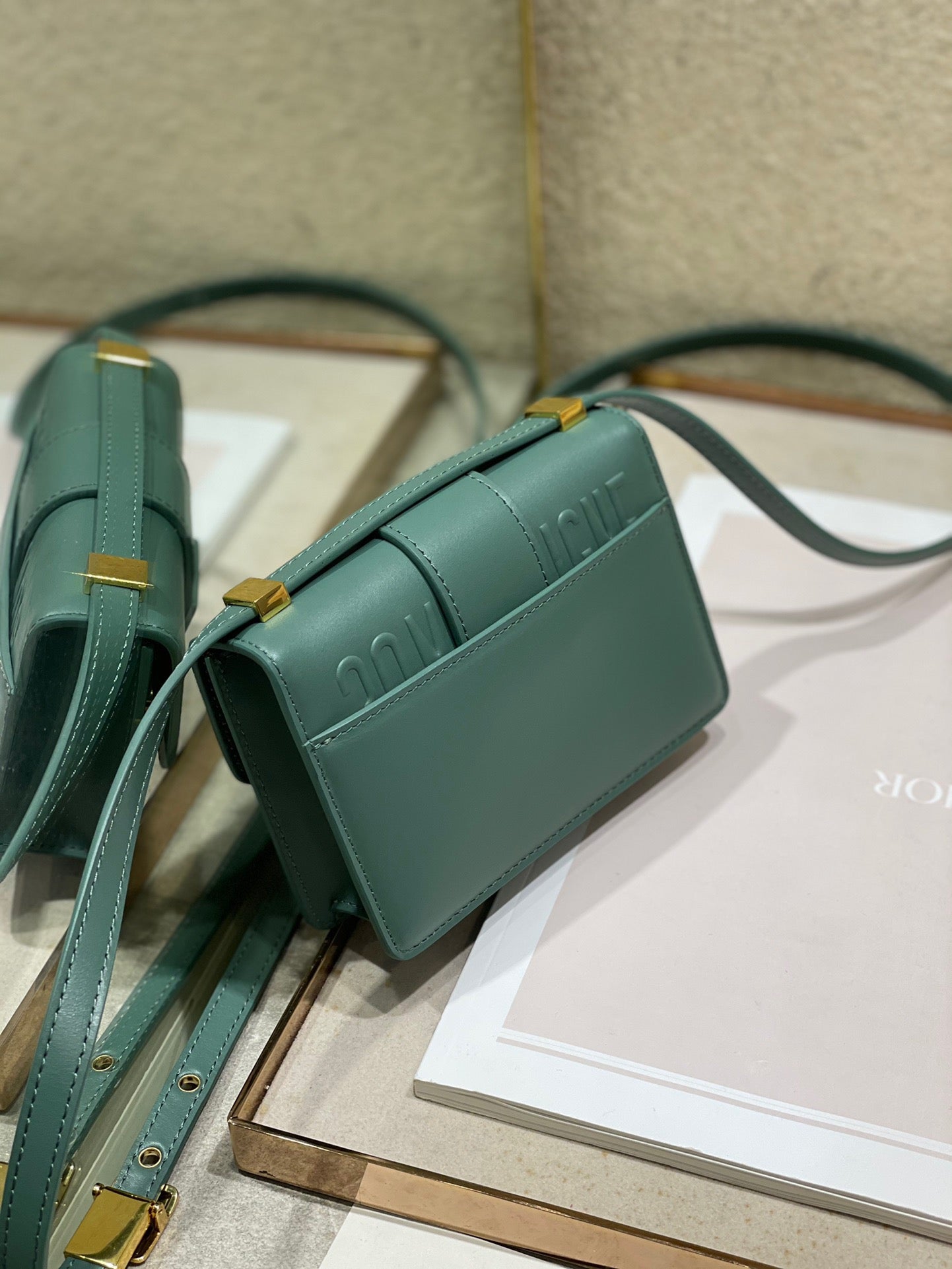 CD Montaigne Bag Green Calfskin 336839 mysite