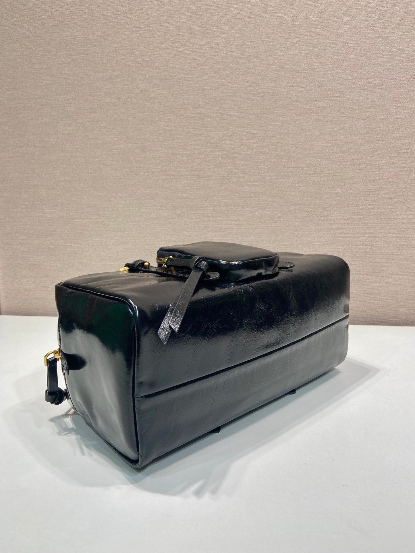 LARGE RECTANGULAR BAG 30 IN BLACK OIL WAX LAMBSKIN GOLD HARDWARE mysite