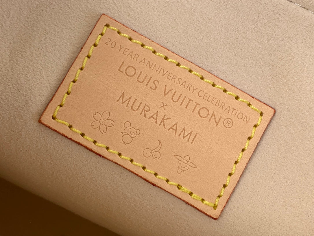 LV x TM Dauphine Soft GM 28cm White Multicolored Cowhide-leather trim mysite