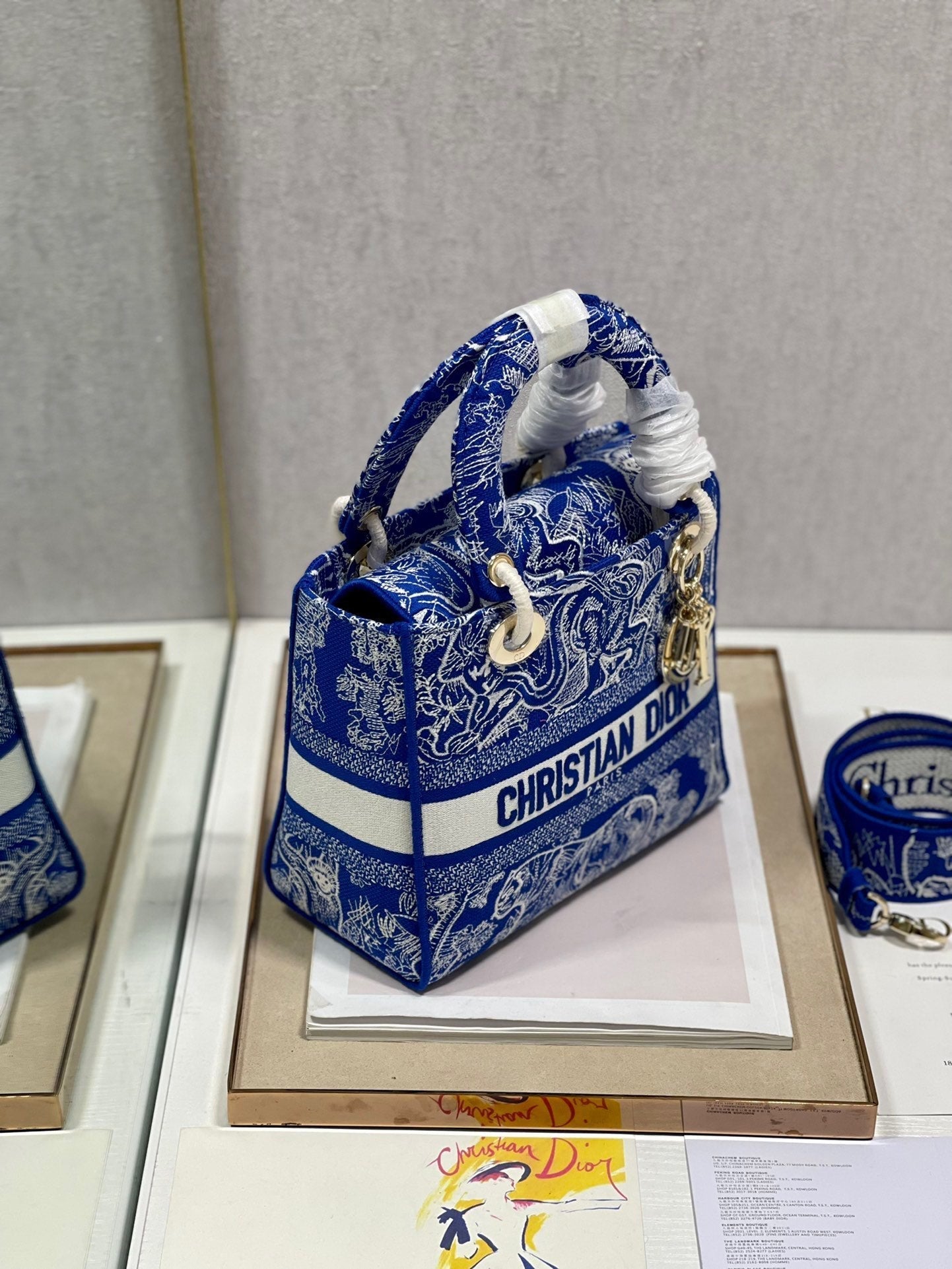 CD New Blue Tiger 24 Lady Dior Bag Canvas 336715 mysite