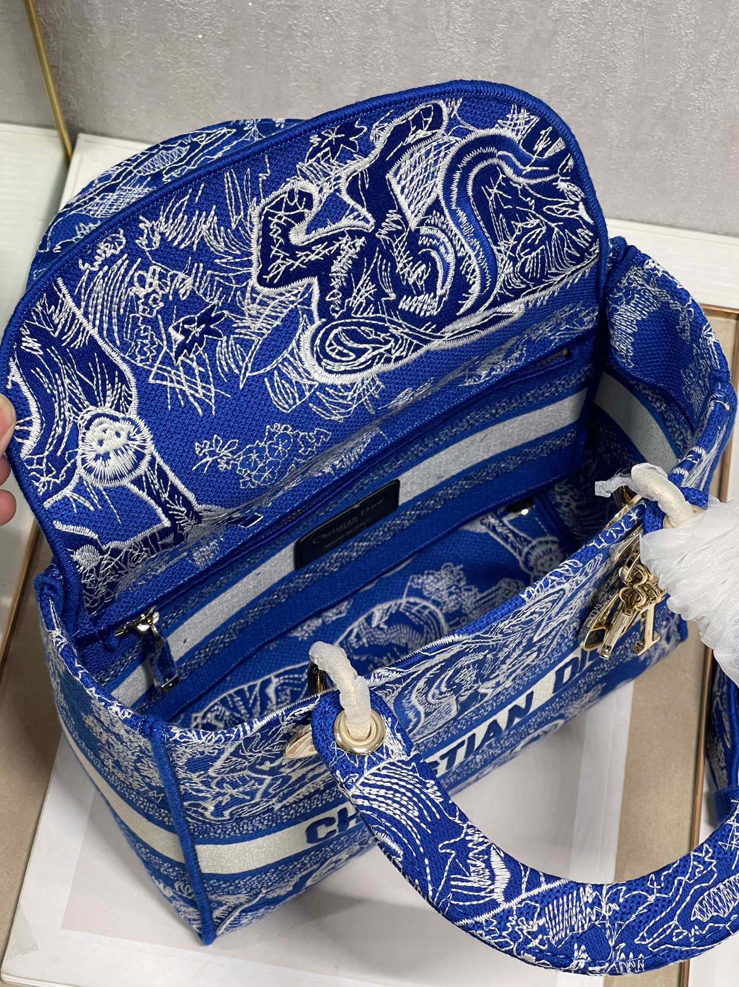 CD New Blue Tiger 24 Lady Dior Bag Canvas 336715 mysite