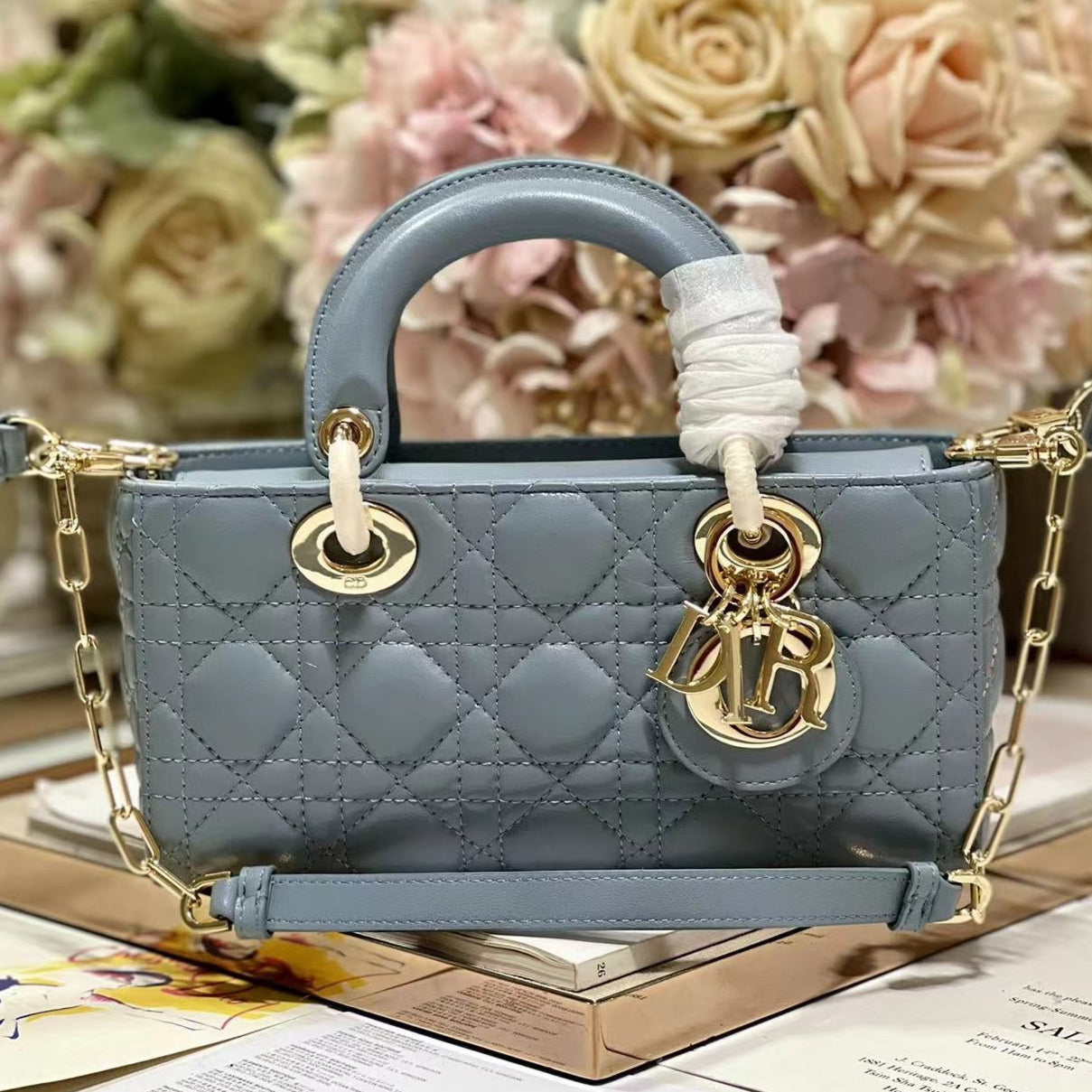 CD Lady D-Joy 22 Sky Blue Lambskin 336627 mysite