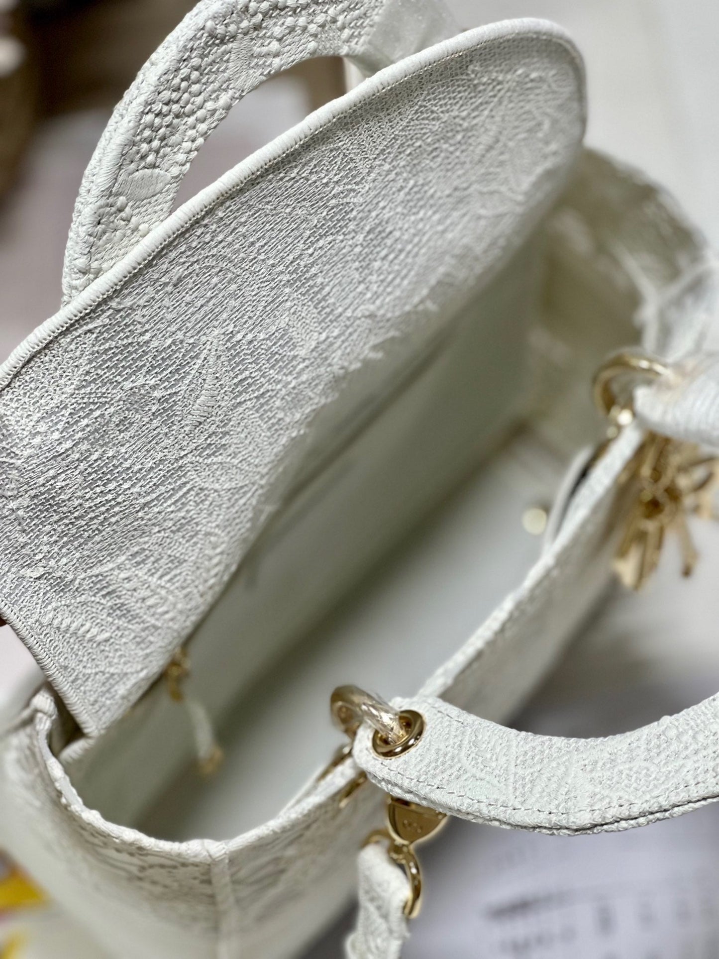 CD Mesh White 24 Lady Dior Bag Canvas 336703 mysite