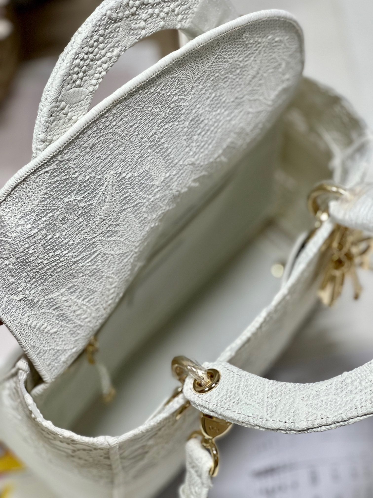 CD Mesh White 24 Lady Dior Bag Canvas 336703 mysite