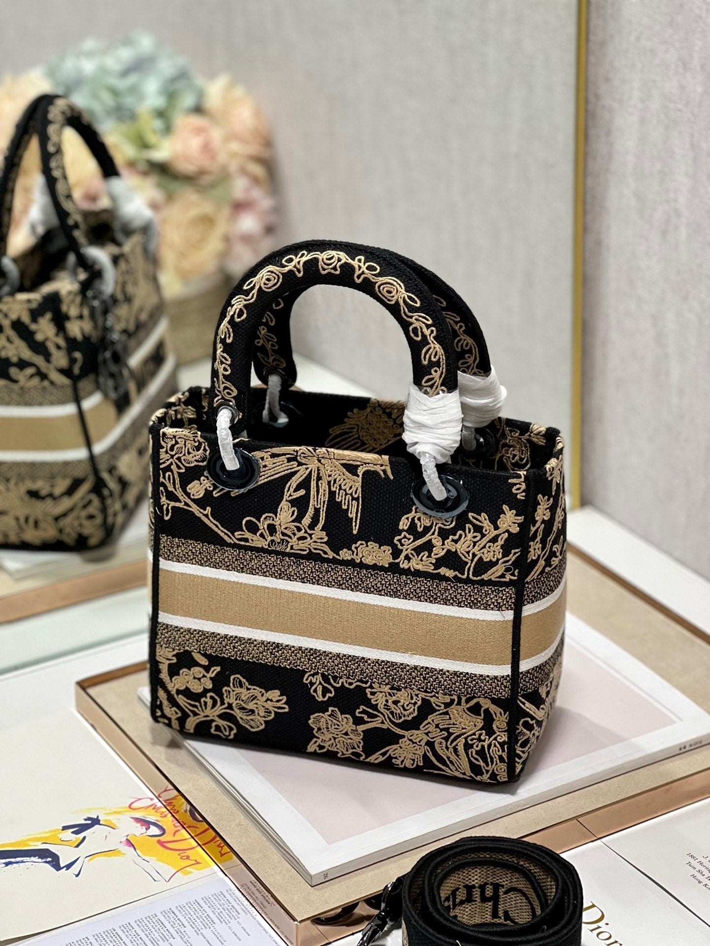 CD Black Phoenix 24 Lady Dior Bag Canvas 336712 mysite