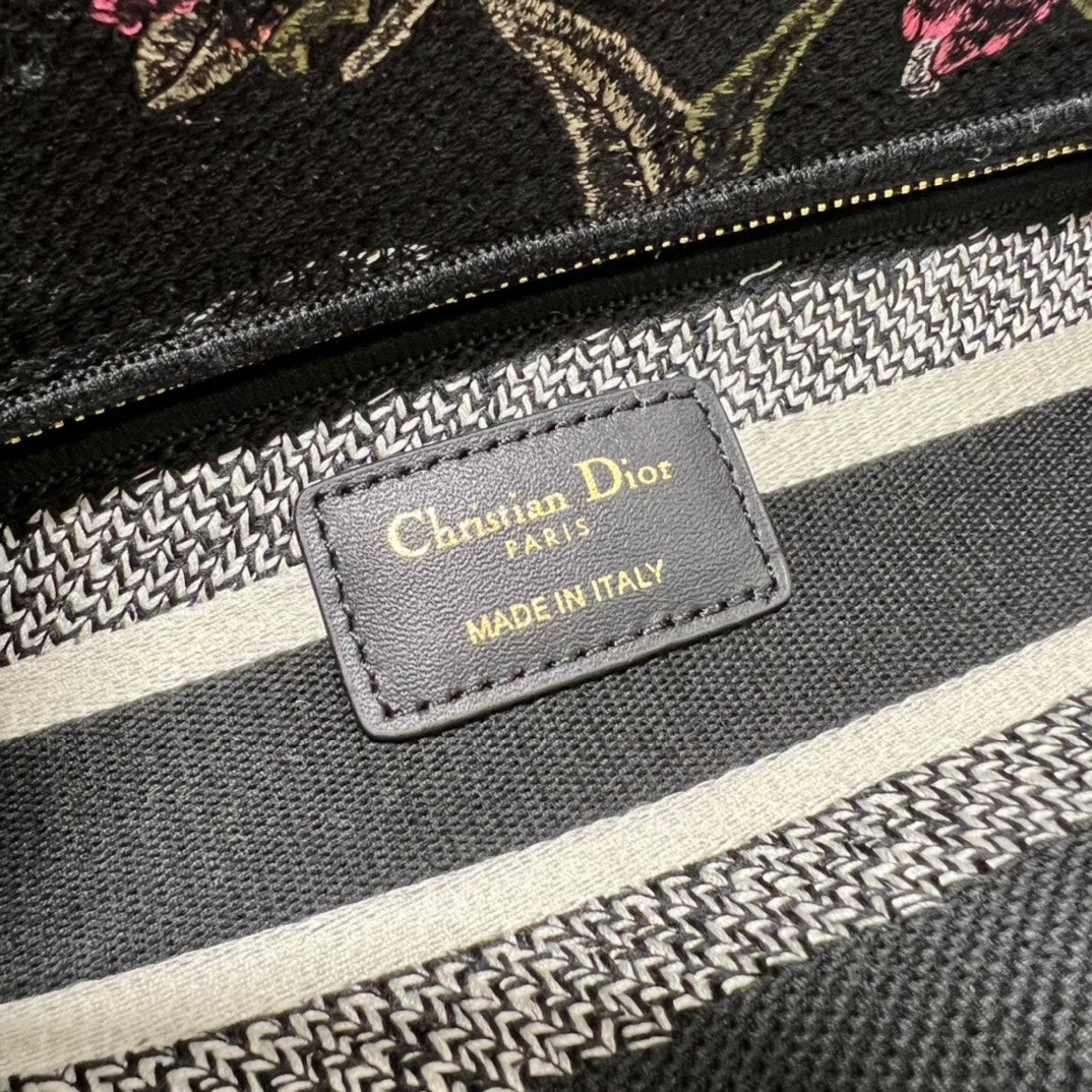 CD Glenflower Black 24 Lady Dior Bag Canvas 336727 mysite