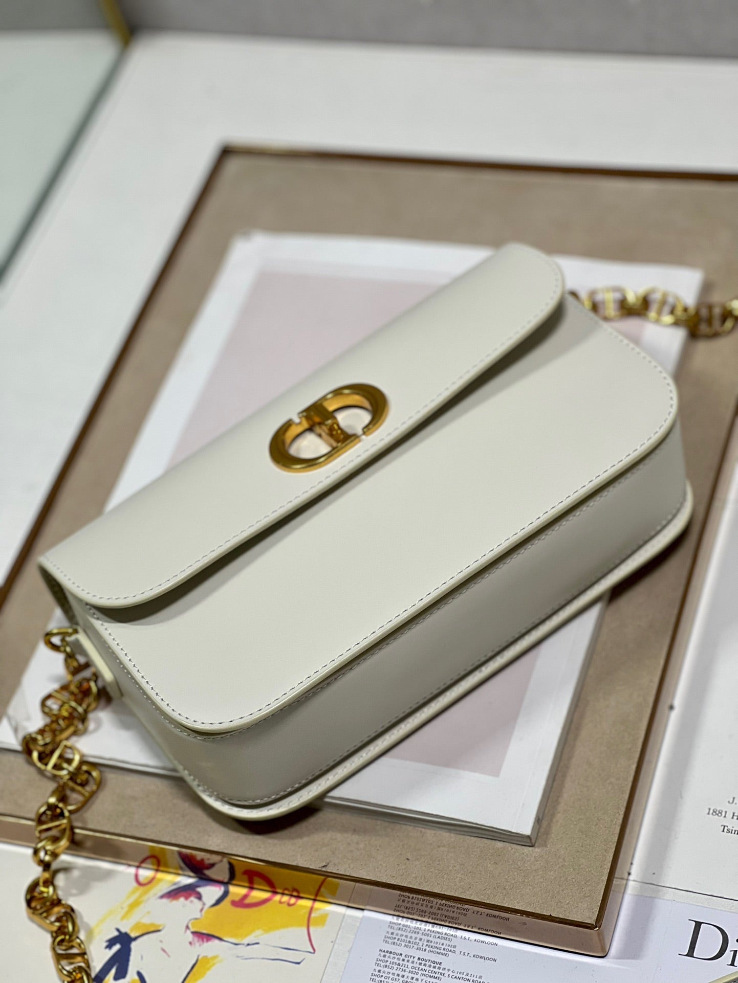 CD Montaigne Avenue Bag White Calfskin 336842 mysite