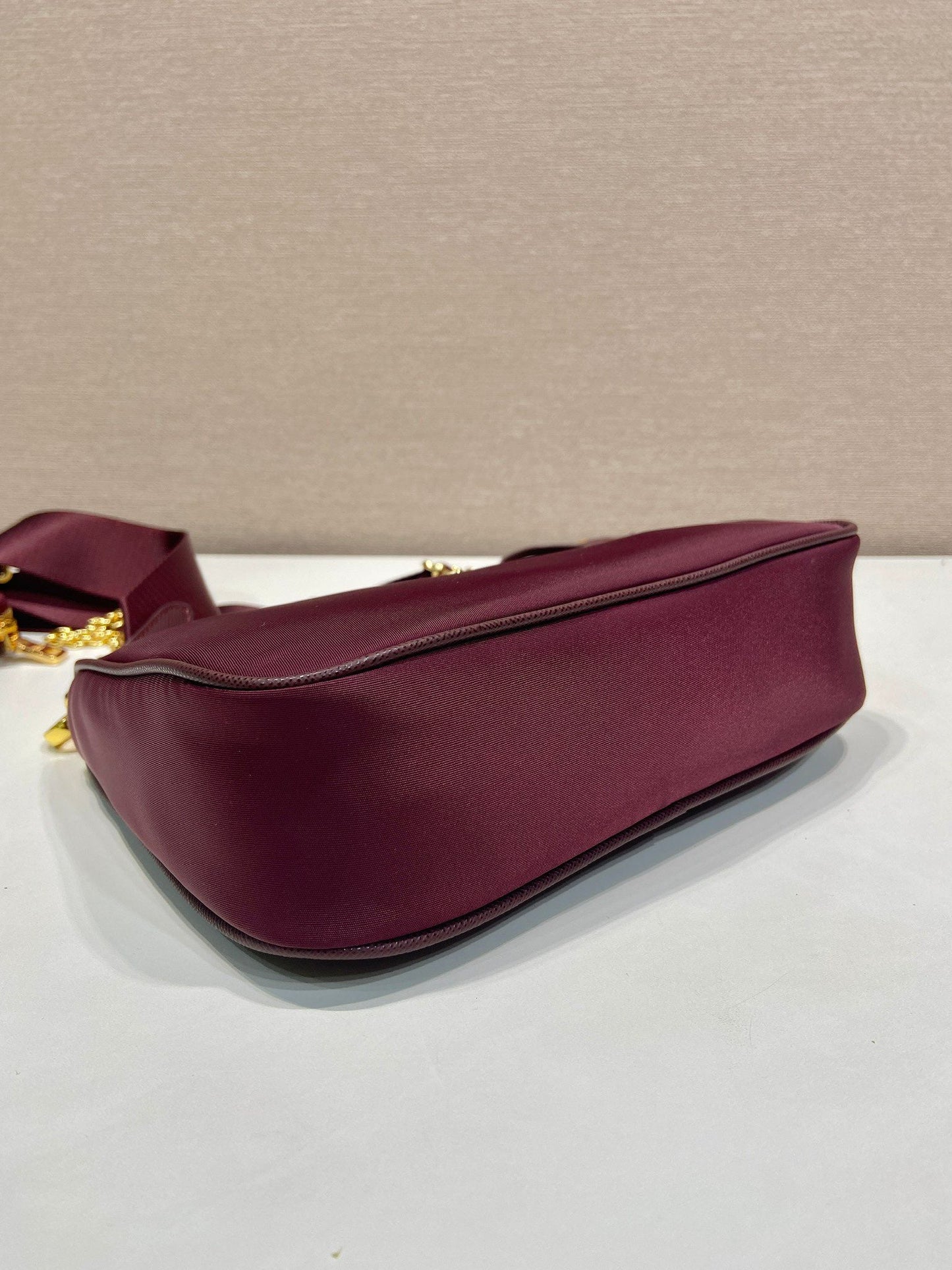 PRA Hobo Underarm Bag burgundy nylon fabric mysite