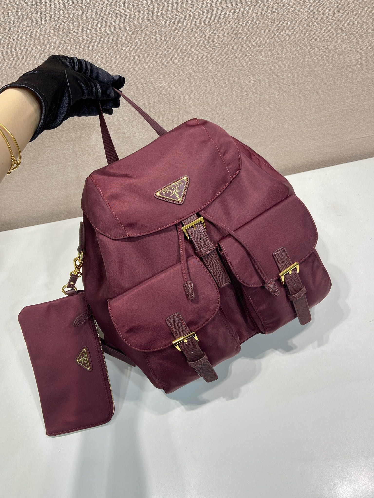 PRA Backpack 32 burgundy nylon fabric 280832 mysite