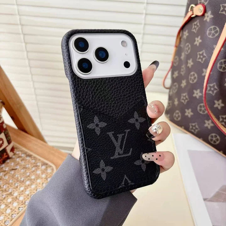 Louis Vuitton Monogram Leather Phone Case With Card Slot Case for iPhone 17-12s mysite