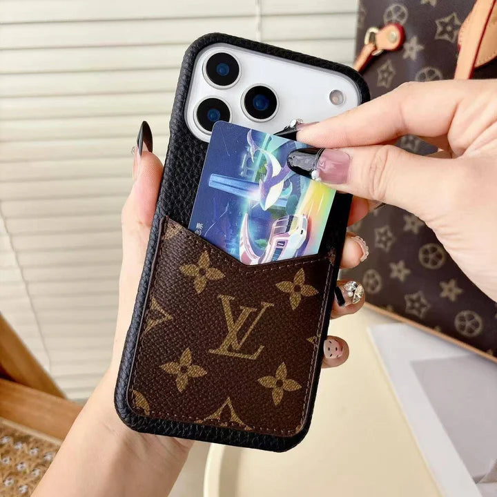 Louis Vuitton Monogram Leather Phone Case With Card Slot Case for iPhone 17-12s mysite