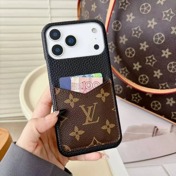 Louis Vuitton Monogram Leather Phone Case With Card Slot Case for iPhone 17-12s mysite