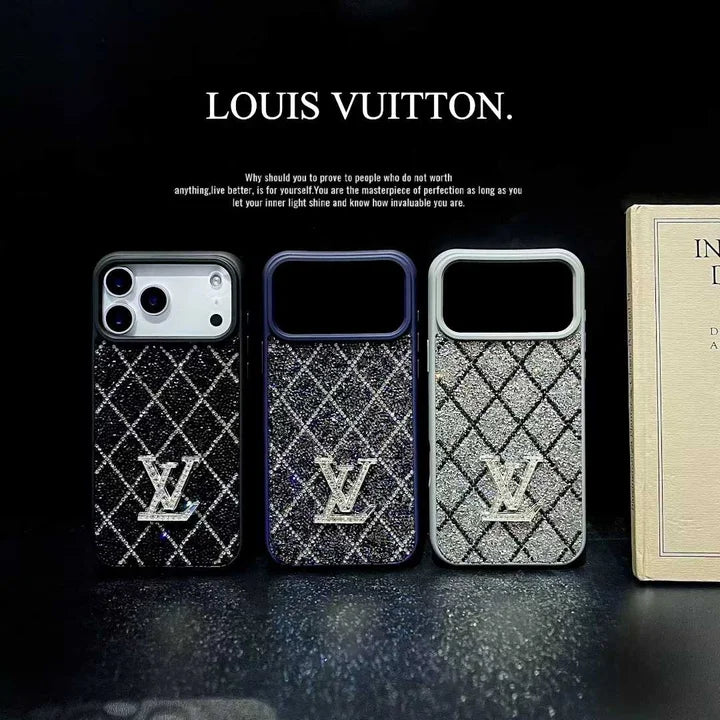 Louis Vuitton Phone Case with Sparkling Rhinestones For iPhone 17/ 16 / 15 / 14s mysite