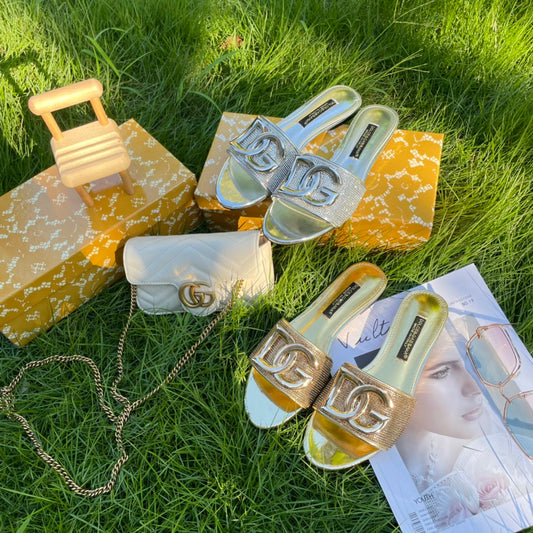 Metal Buckle Rhines-1tone Slippers-1 mysite