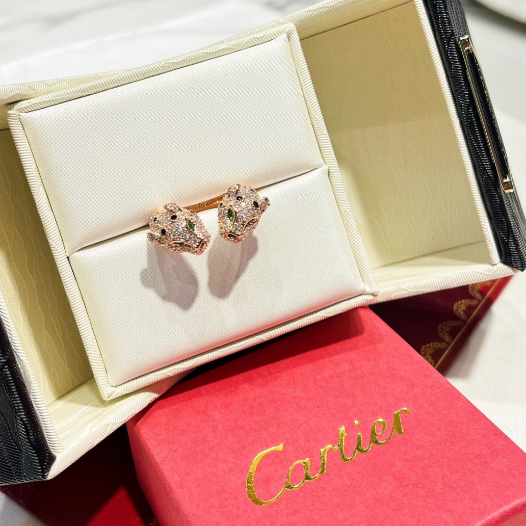 Diamond Leopard Open Rings-s mysite