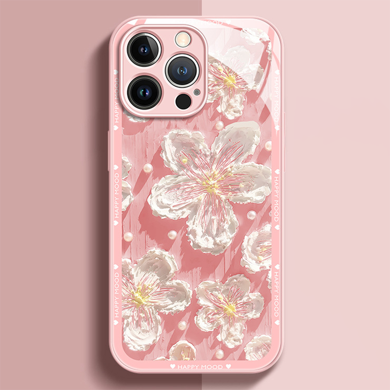 Ins Hot Oil Painting Flower iPhone Case mysite