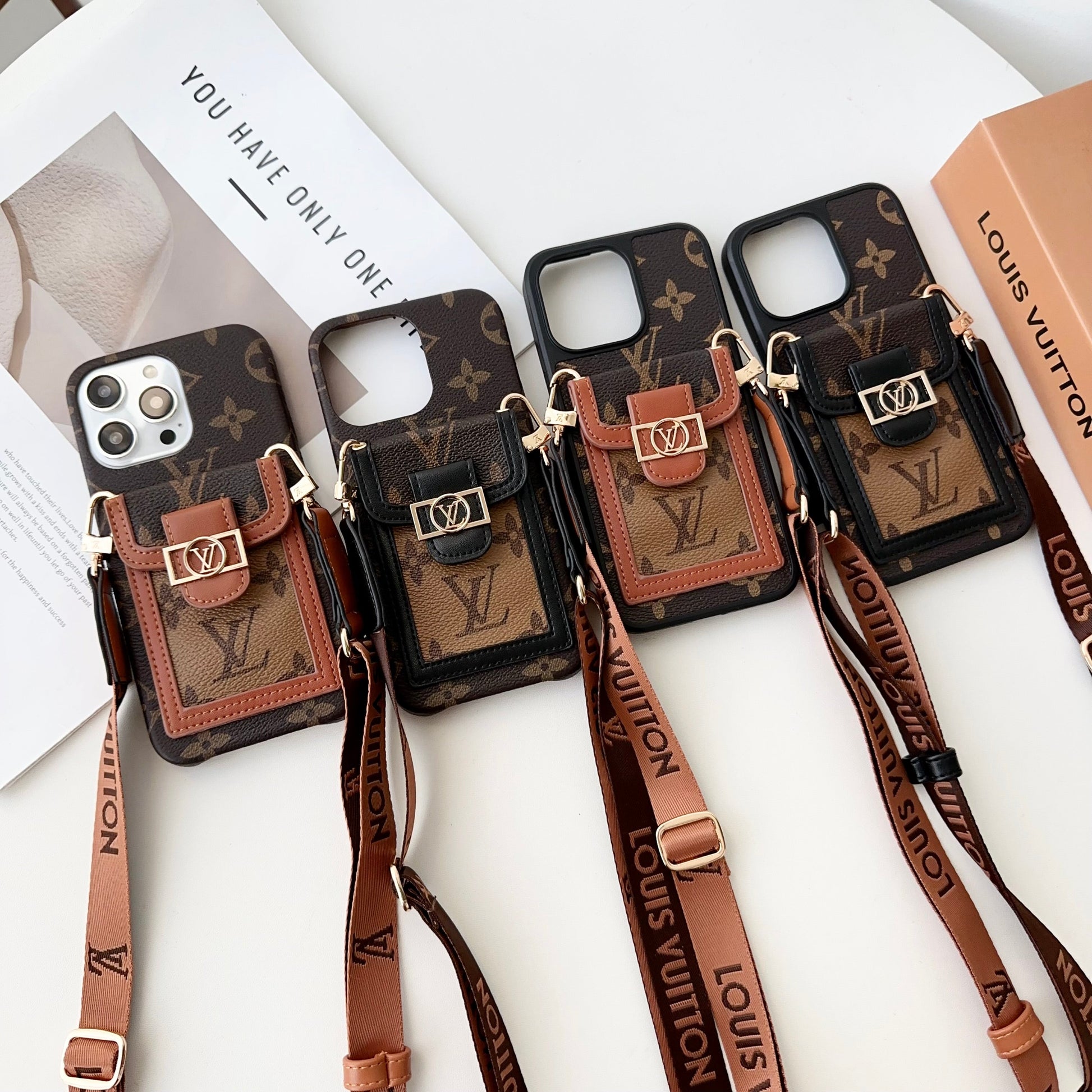 Luxury DAUPHINE LEATHER MONOGRAM CROSSBODY IPHONE CASEs mysite