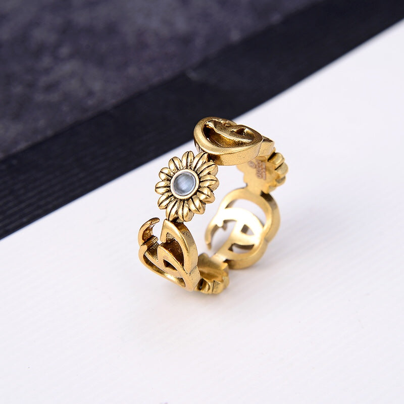 Double G flower rings-s mysite