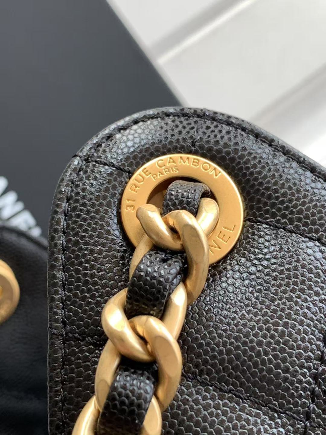 CC 25 Small Handbag Grained Calfskin & Gold-Tone Metal Bag-1 mysite