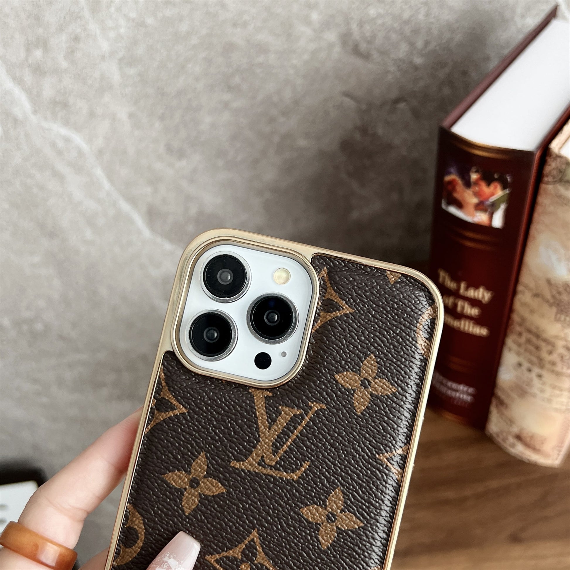 MONOGRAM CANVAS LEATHER PREMIUM ELECTROPLATING FOR IPHONEs mysite