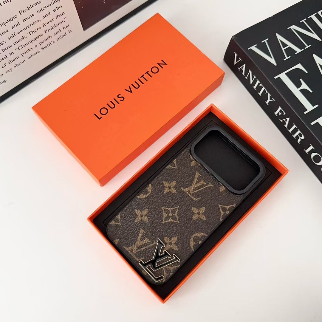 Luxury LV Leather Phone Case For iPhone 17 / 16 / 15 / 14s mysite
