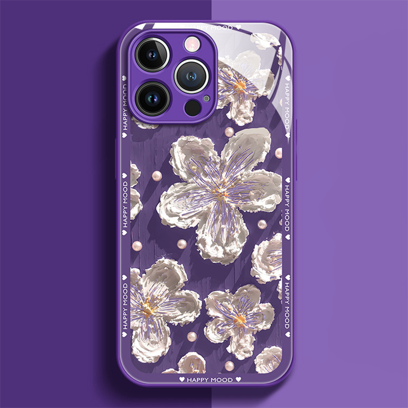 Ins Hot Oil Painting Flower iPhone Case mysite