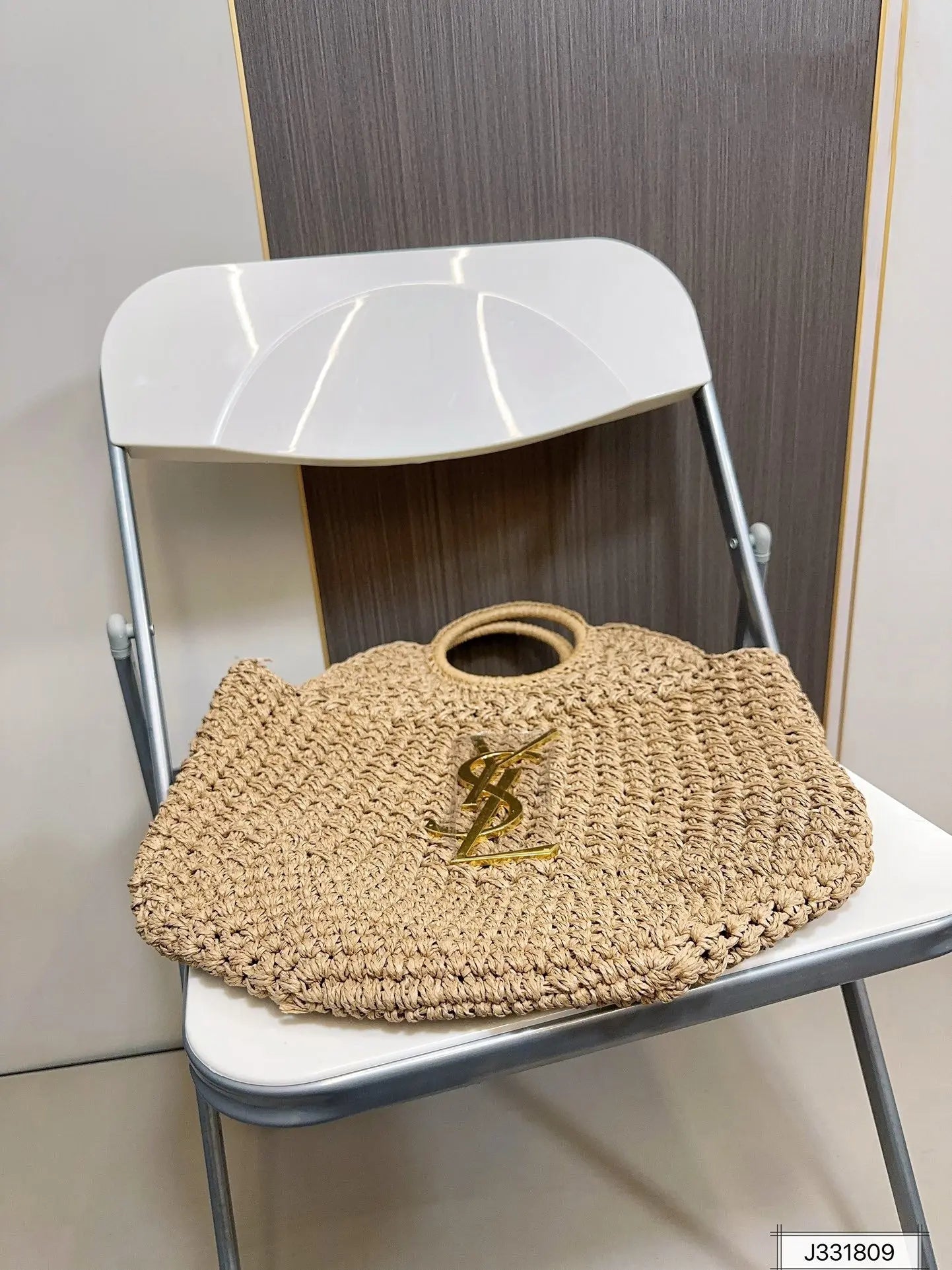 YSL SAINT LAURENT Summer Raffia Tote Bag 41x37cm mysite