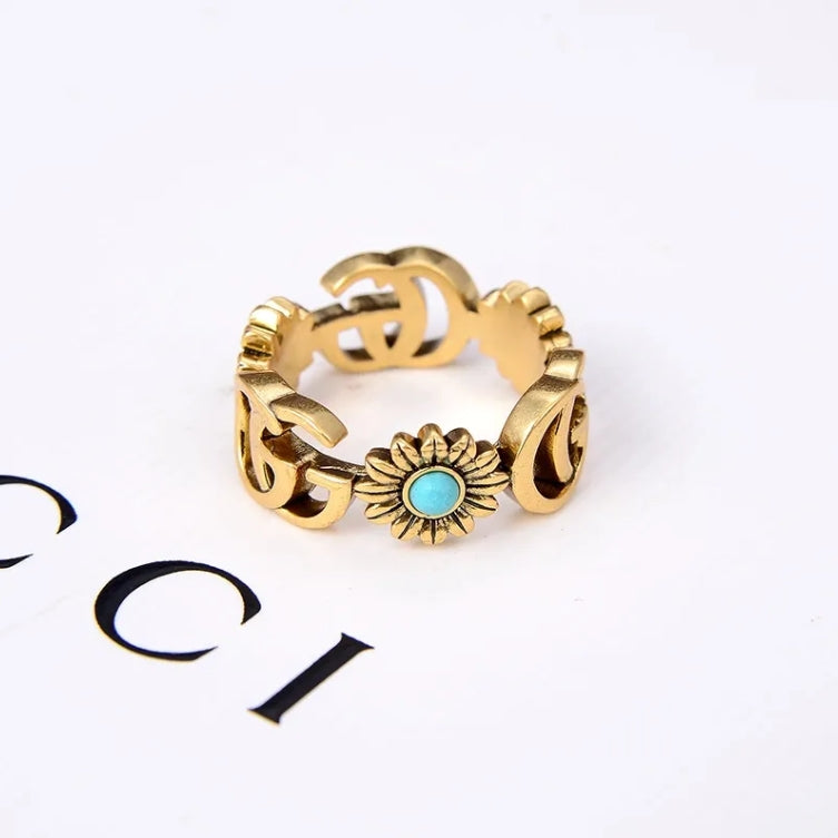 Double G flower rings-s mysite
