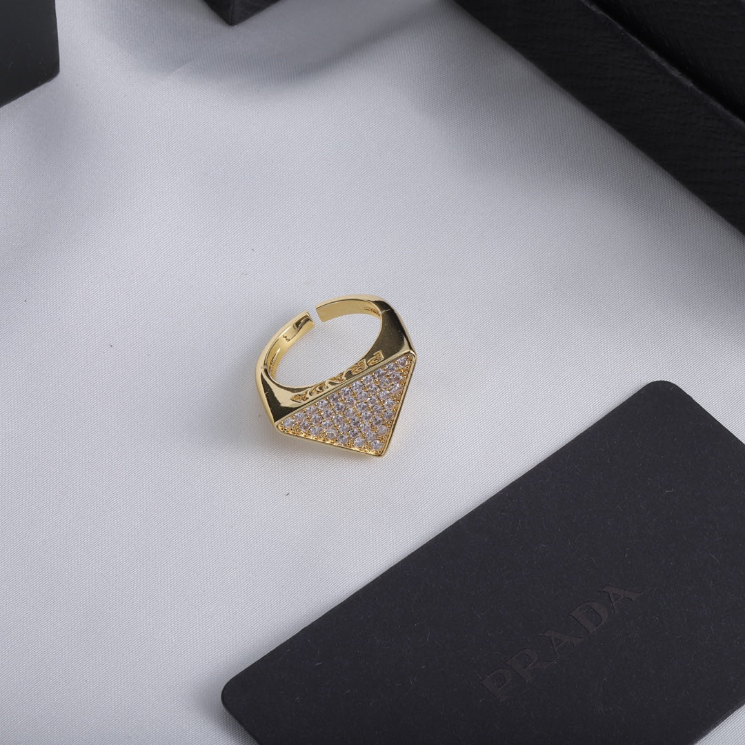 Fashion Diamond Triangle Open Rings-s mysite