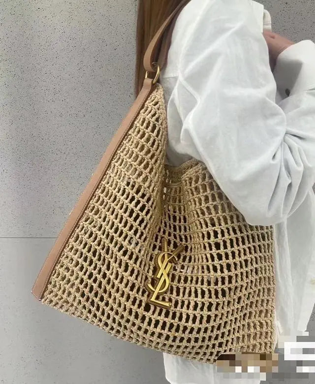 SAINT LAURENT YSL Raffia tote Bag mysite