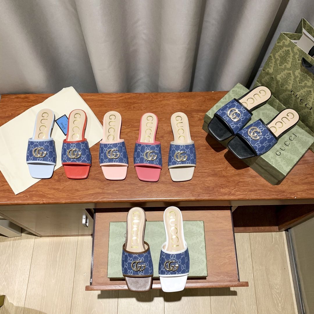 Denim Embos-1s-1ed Flat Slippers-1 mysite