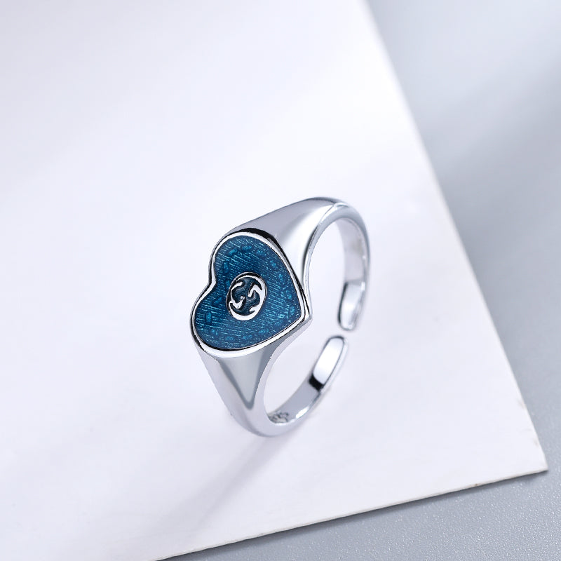 Heart Shape Open Rings-s mysite