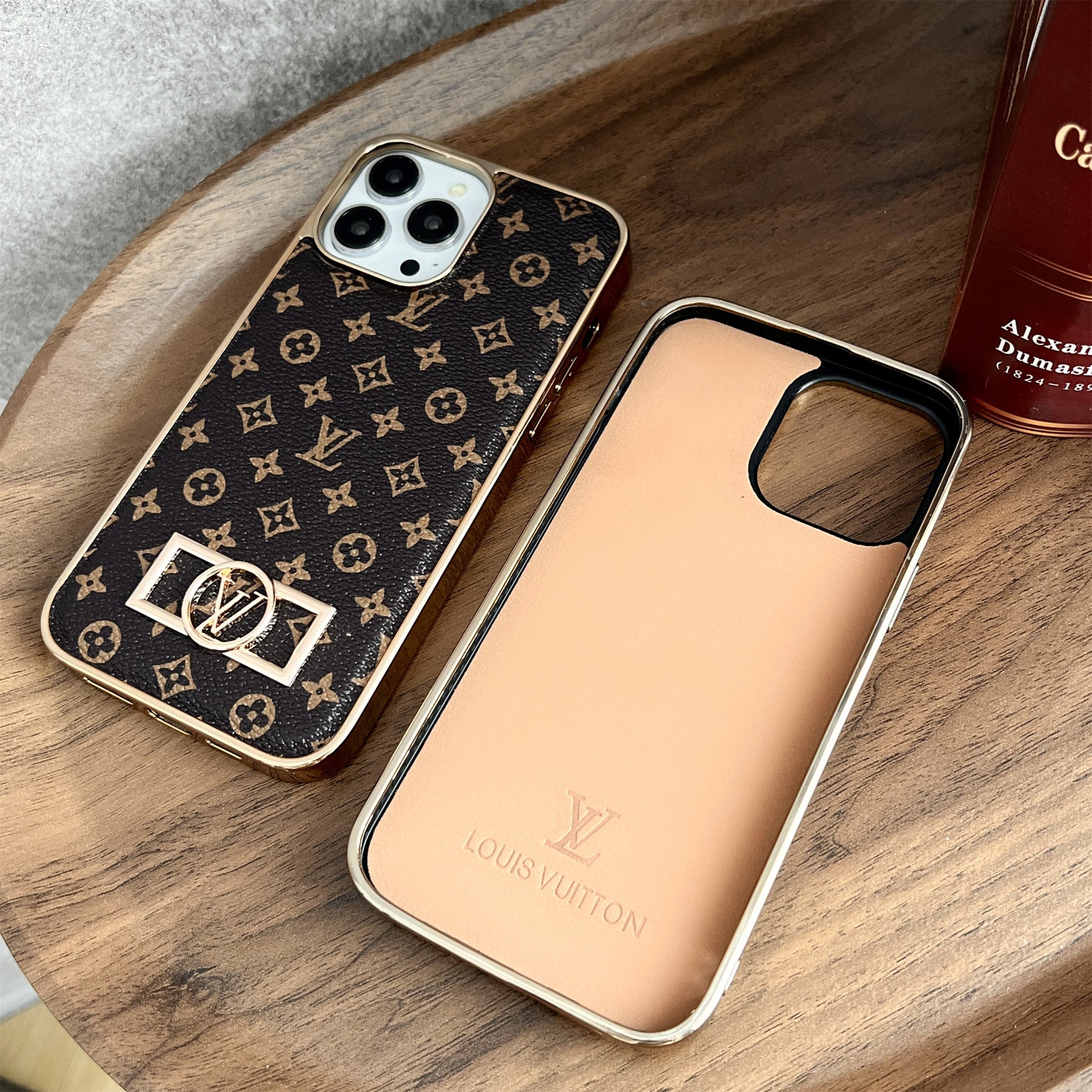 MONOGRAM CANVAS LEATHER PREMIUM ELECTROPLATING FOR IPHONEs mysite