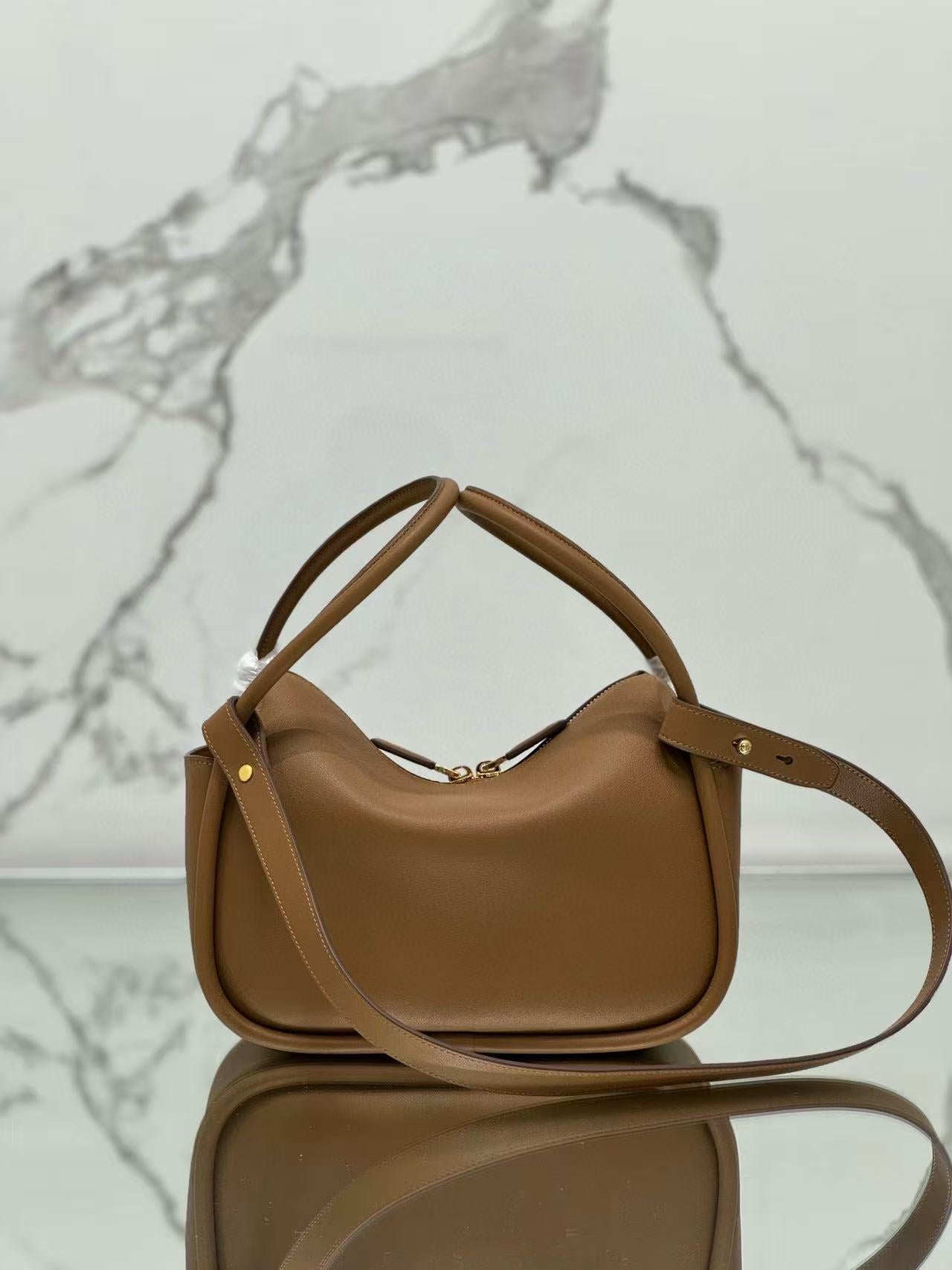 Prada Darling Handbag Caramel Soft Grain Leather mysite
