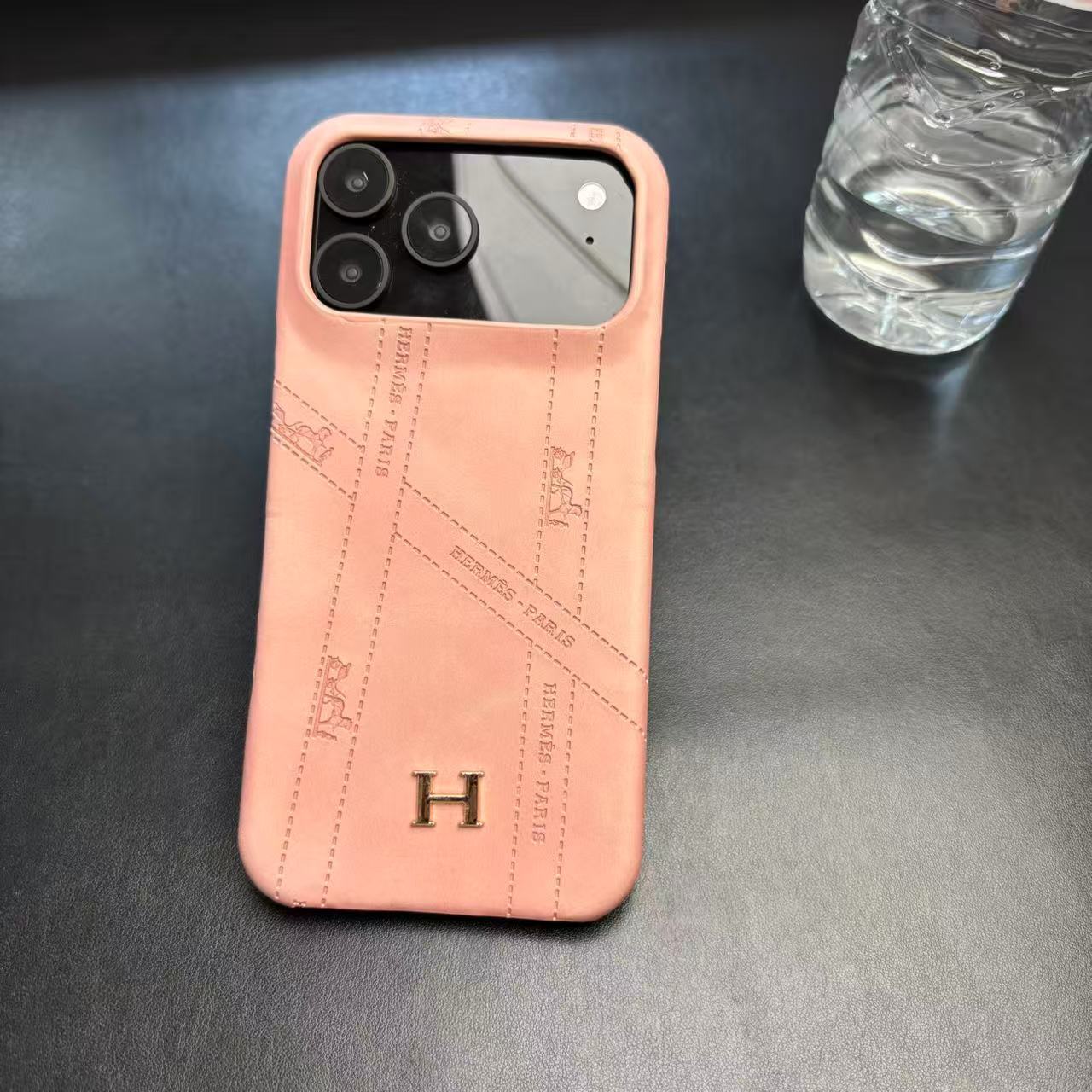 Hermes Luxury Leather Case For iPhone 17 / 16 / 15 / 14s mysite