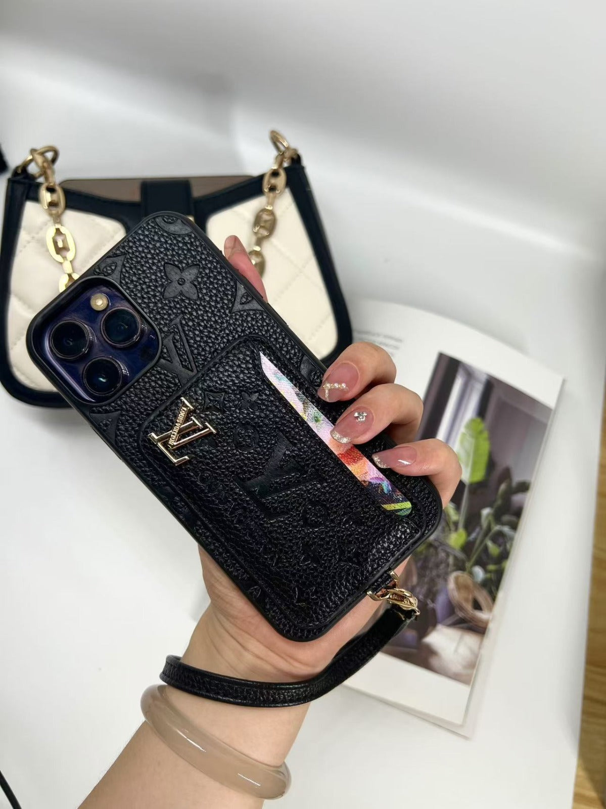 Luxe Card Holder Strap Case – Inspired Elegance for iPhones mysite