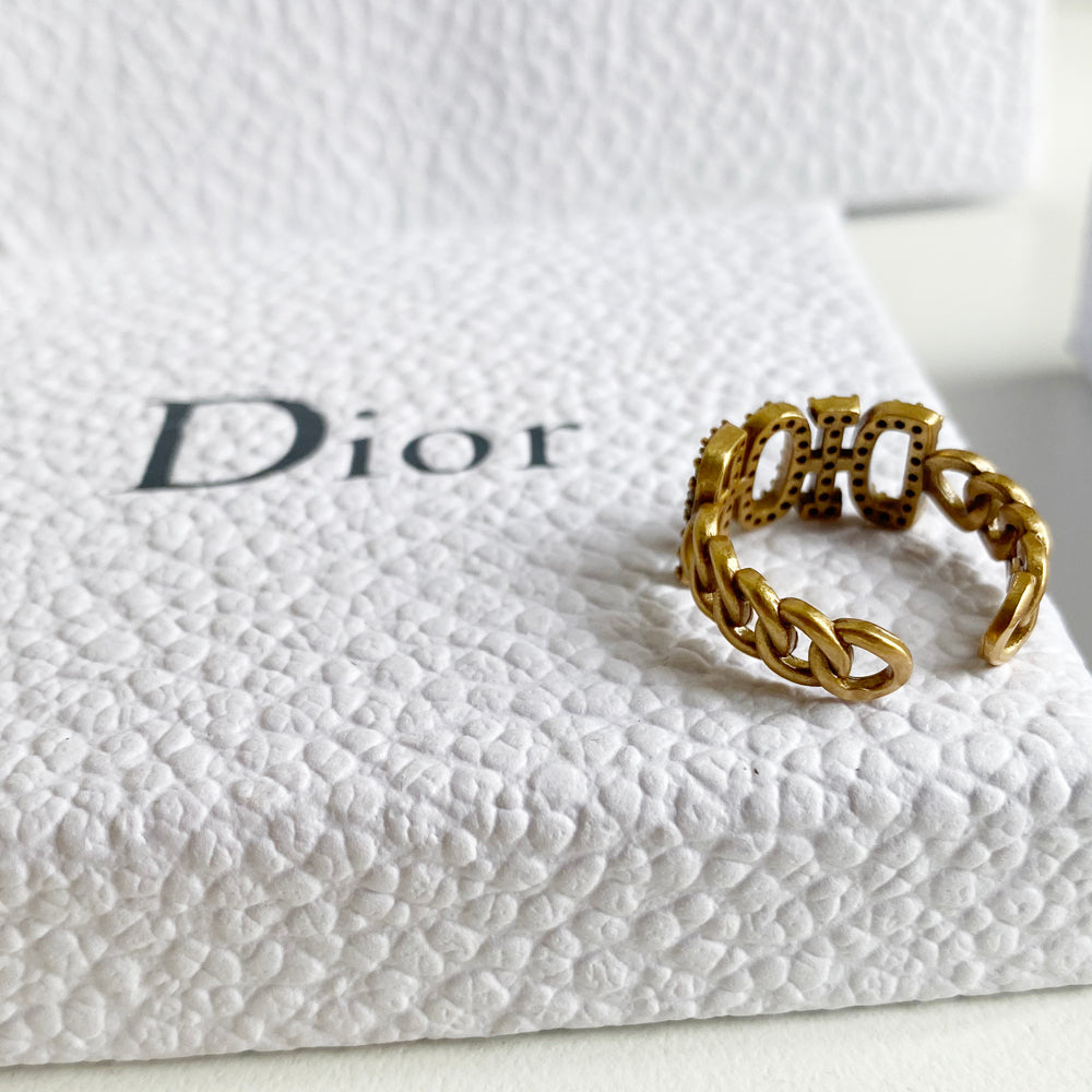 Vintage Chain Letter Open Rings-s mysite