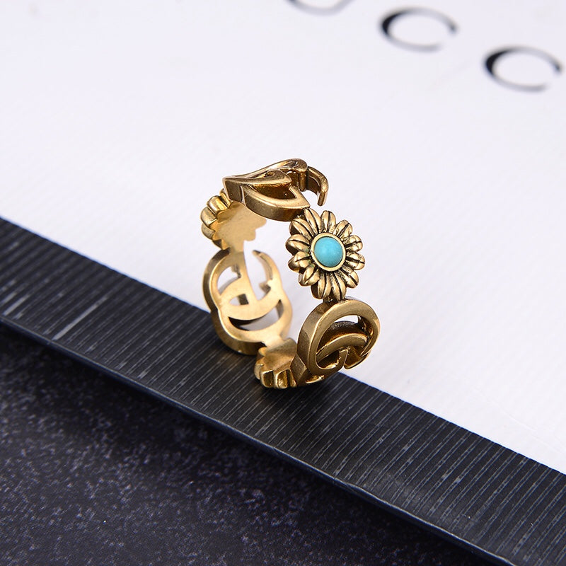 Double G flower rings-s mysite