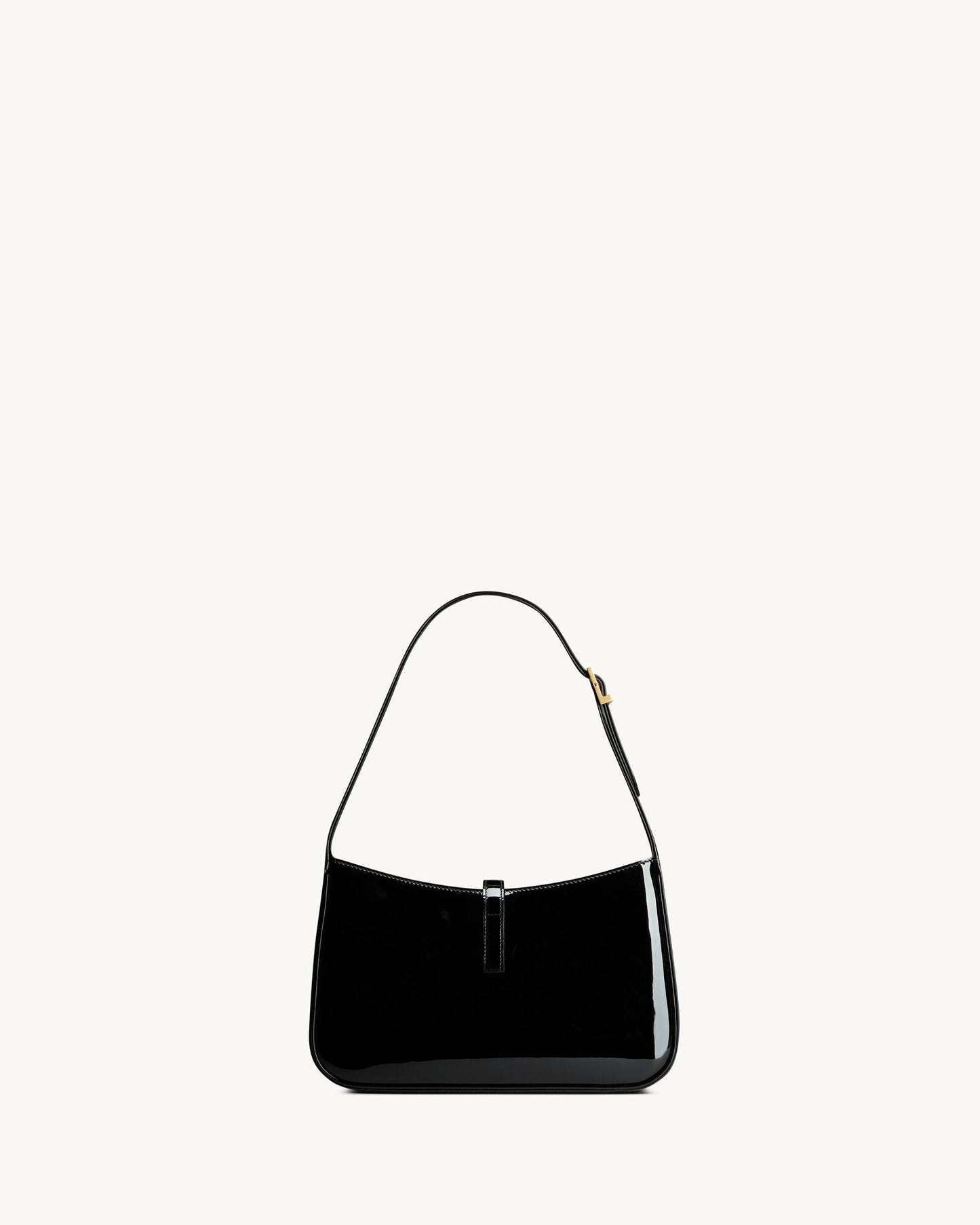 Saint Laurent Le 5 à 7 Patent Leather Hobo – Burgundy Elegance-1-2 mysite