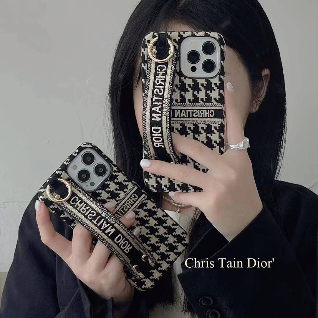 Phone Case with Hand Strap for iPhone Fashion Fabrics mysite