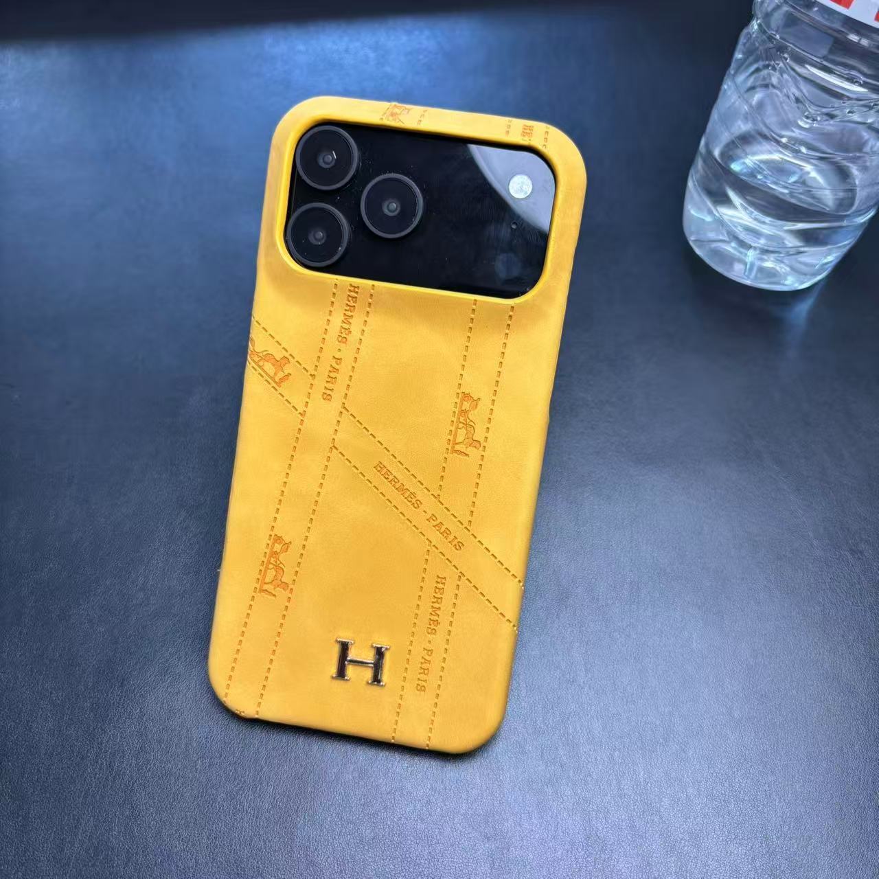 Hermes Luxury Leather Case For iPhone 17 / 16 / 15 / 14s mysite